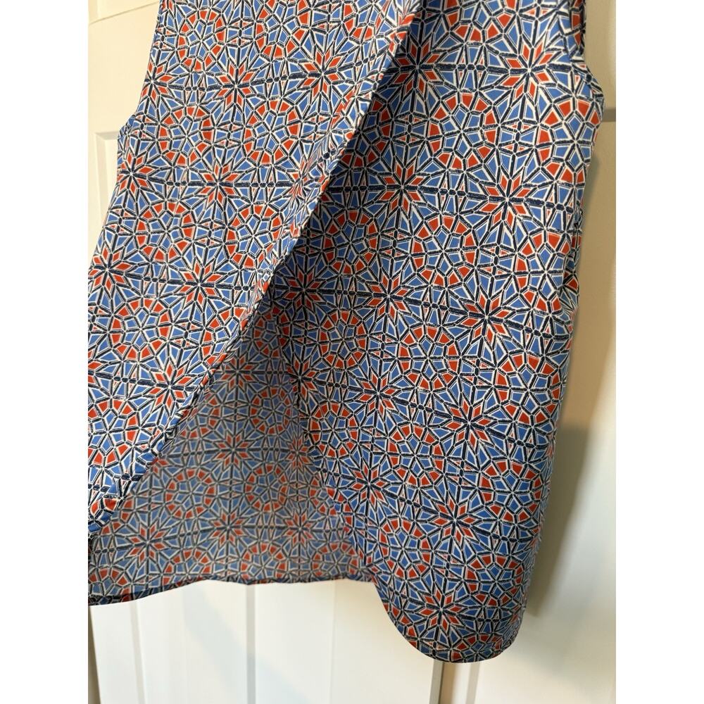 J.Crew Women's Sleeveless Blouse Size 10 Med Draped Back Geometric - Picture 4 of 7